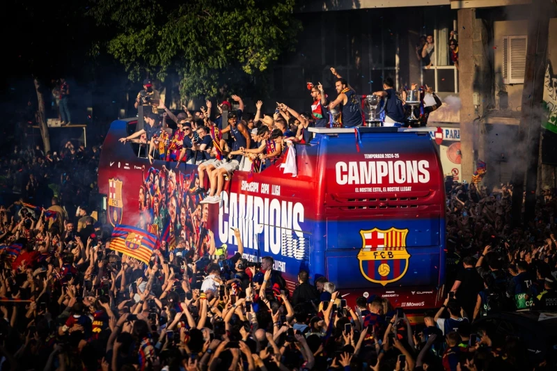 "Barcelona"nın Şampiyonluk Kutlaması - FOTO/VİDEO