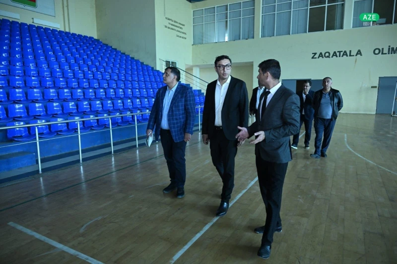 Ferid Qayıbov Zagatala Olimpiyat Spor Kompleksi'ni Ziyaret Etti - FOTO