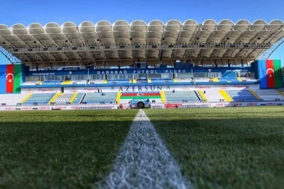 "Karabağ"ın iç saha maçlarını oynadığı stadyumda yapılan çalışmalar hakkında bilgi verildi