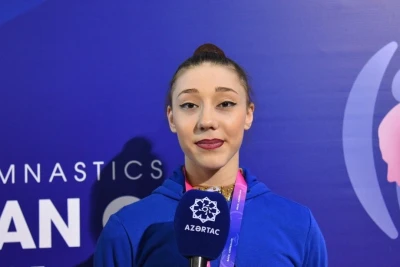 Leman Alimuradova: "Milli Gimnastika Arenası'nda Azerbaycan marşının çalınması gurur veriyor."