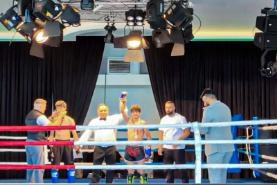 Nahçıvanlı iki kickboksçu Türkiye'de düzenlenen dövüş gecesinde galip geldi